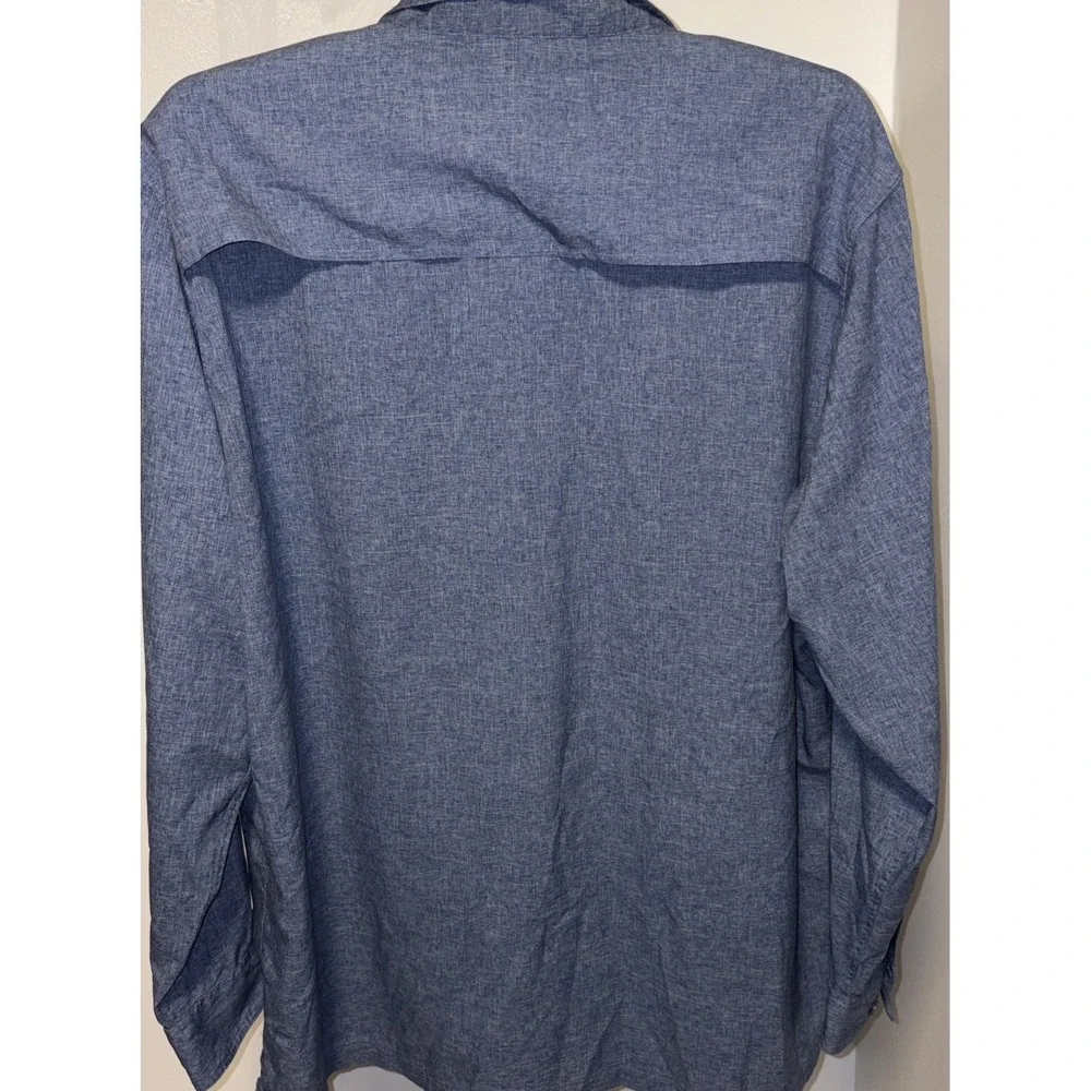 Croft & Barrow Quick Dry Shirt Mens XL Gray Long Sleeve Outdoors Stretch Pockets - Picture 4 of 6